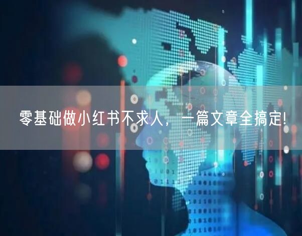 零基础做小红书不求人，一篇文章全搞定!