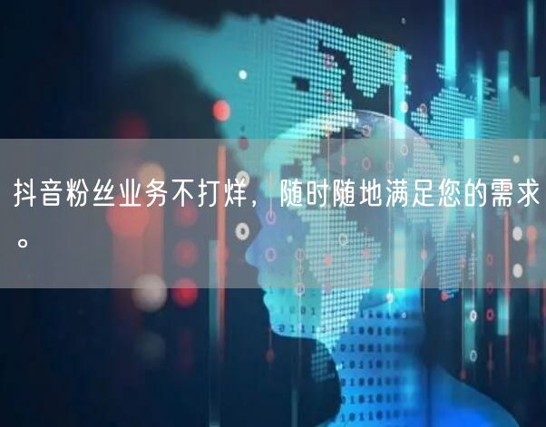 抖音粉丝业务不打烊，随时随地满足您的需求。